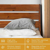 Acacia Emery Wood Platform Bed Frame for Modern Bedrooms - Megsu Acacia Emery Wood Platform Bed Frame for Modern Bedrooms - Megsu