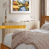 Acacia Emery Wood Platform Bed Frame for Modern Bedrooms - Megsu Acacia Emery Wood Platform Bed Frame for Modern Bedrooms - Megsu