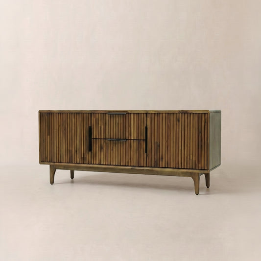 Mueble de TV de madera acanalada Megsu Bosk