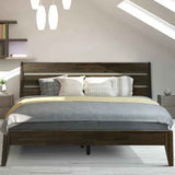 Acacia Emery Wood Platform Bed Frame for Modern Bedrooms - Megsu Acacia Emery Wood Platform Bed Frame for Modern Bedrooms - Megsu