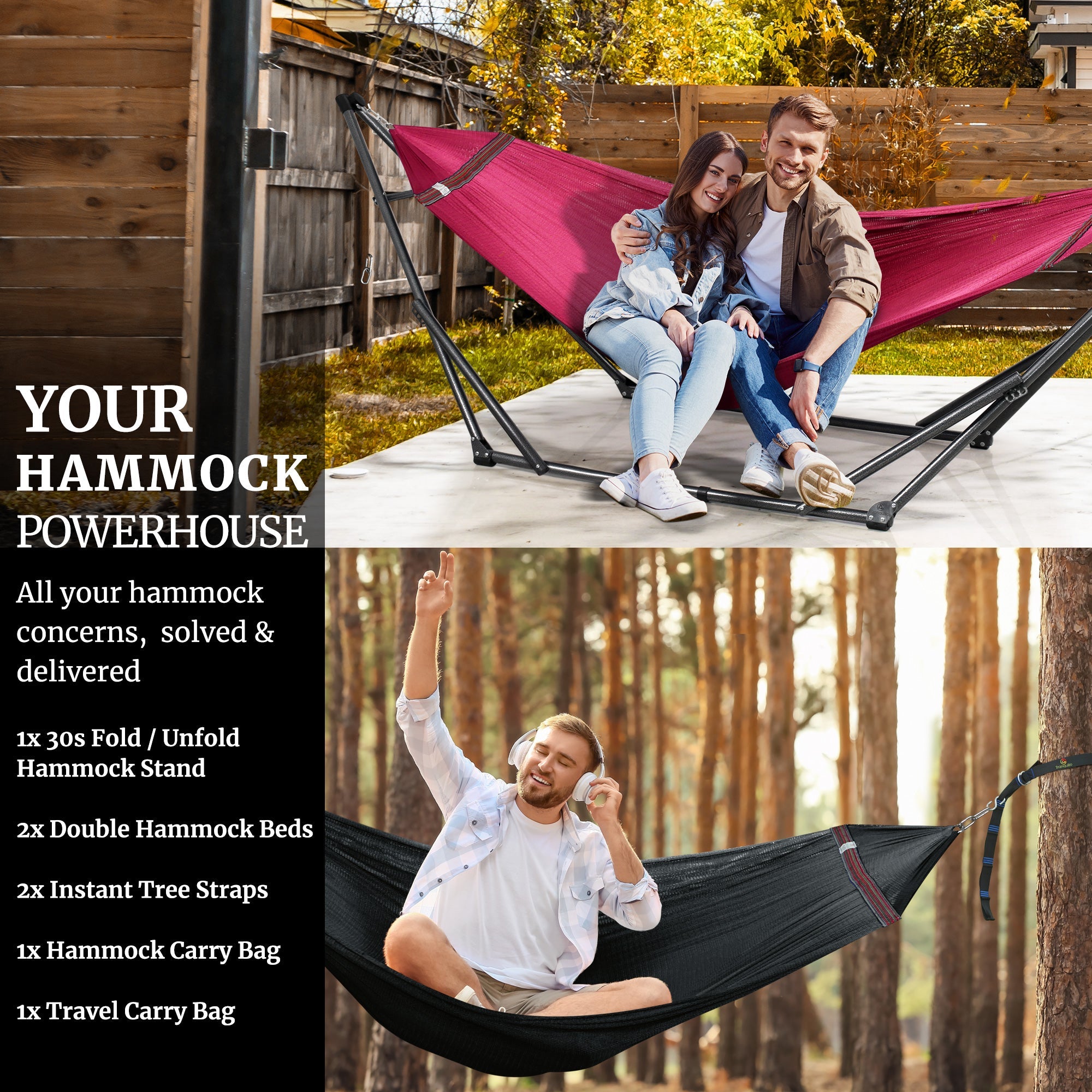 Tranquillo Comfort Set Original Hammock Stand - Megsu Tranquillo Comfort Set Original Hammock Stand - Megsu