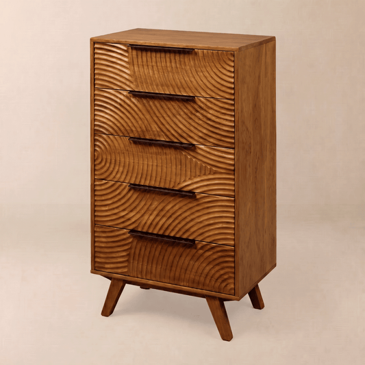 Harmony Solid Wood Dresser with 5 Drawers