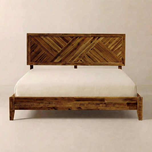 Estructura de cama de madera maciza Acacia Sierra Deluxe