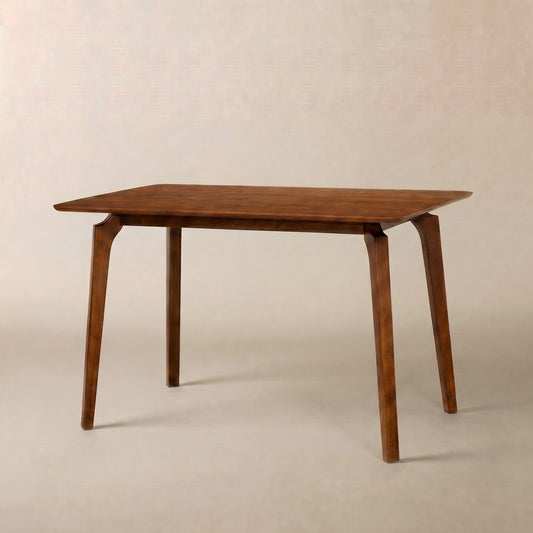 Mesa de comedor de madera maciza Acacia Verve de 122 cm: ideal para 4 personas.