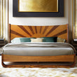 Rorns Sunset Platform Bed Frame With Headboard