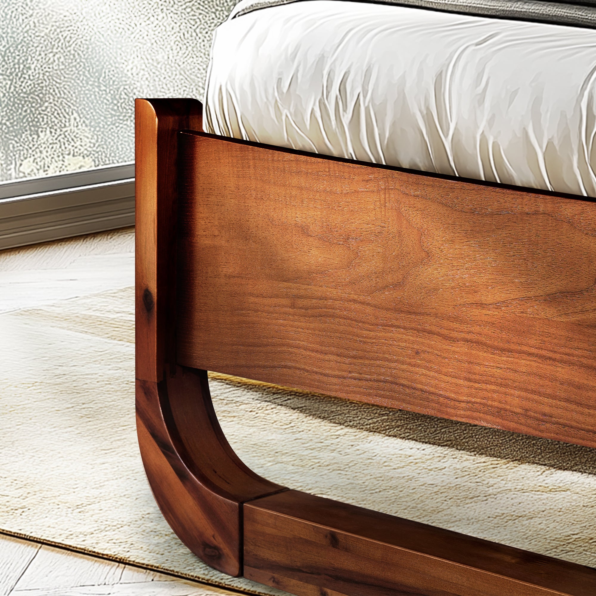 Rorns Sunset Platform Bed Frame With Headboard