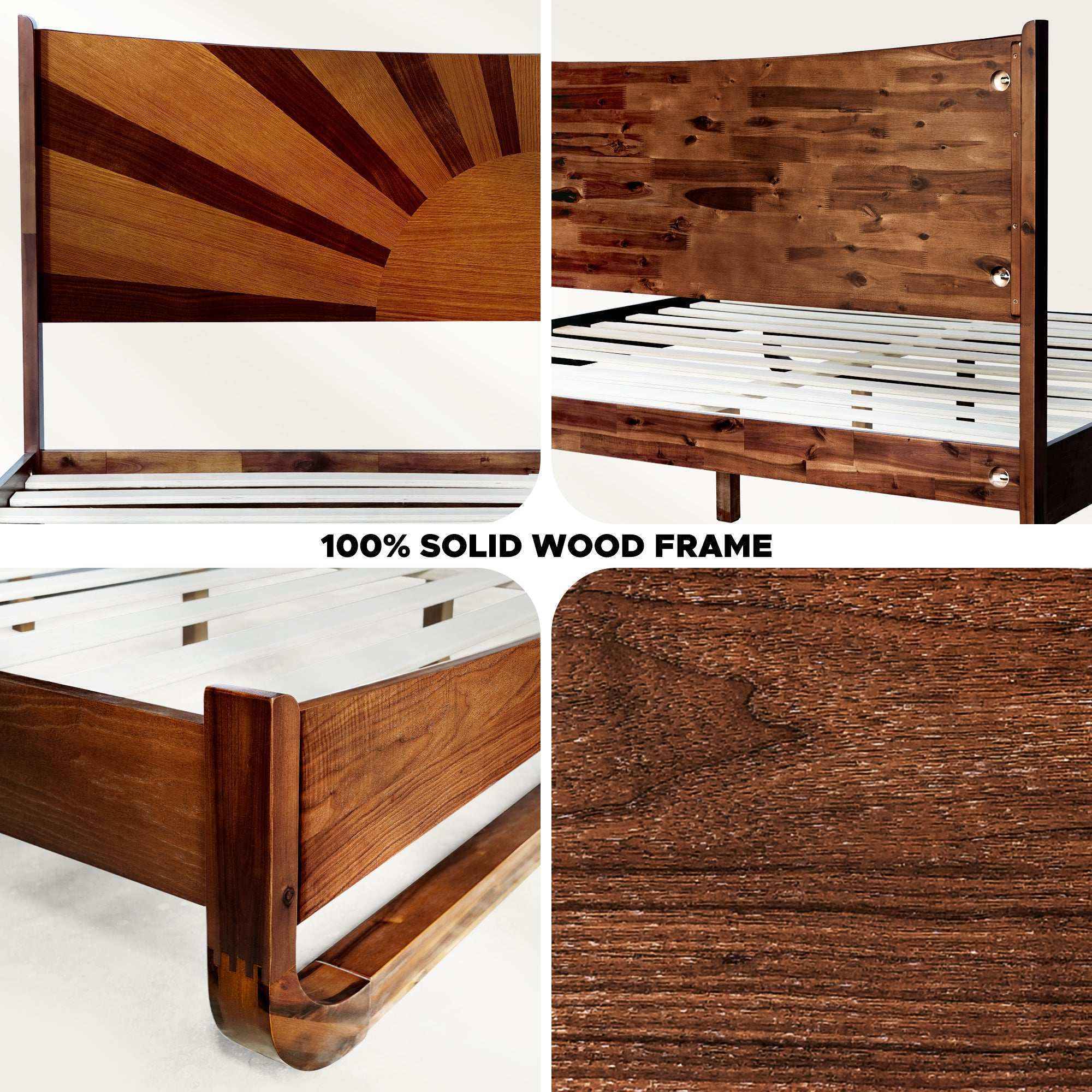 Rorns Sunset Platform Bed Frame With Headboard - Megsu