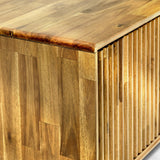 Megsu Bosk Wood Fluted TV Stand with Storage for TVs up to 60”, Soft-Close Drawers & Cabinets, Mid-Century Media Console Table, Home Entertainment Center for Living Room, Bedroom, Office, Easy Setup.