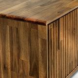 Megsu Bosk Wood Fluted TV Stand with Storage for TVs up to 60”, Soft-Close Drawers & Cabinets, Mid-Century Media Console Table, Home Entertainment Center for Living Room, Bedroom, Office, Easy Setup.