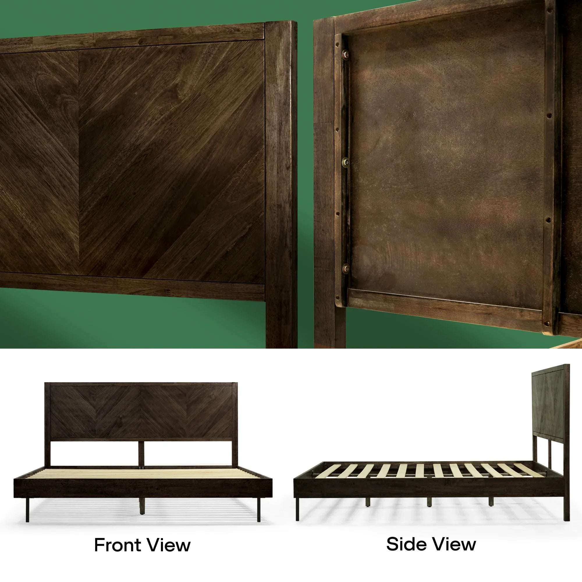 Acacia Alander Deluxe Wood Platform Bed Frame - Megsu