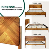 Rorns Bifrost Platform Bed Frame With Headboard for Modern Bedrooms