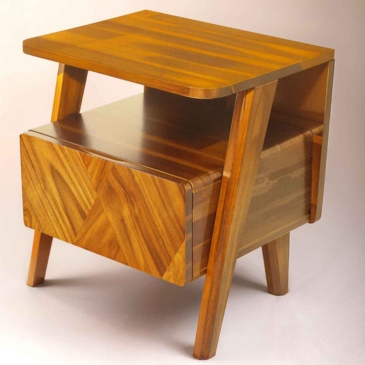 Rorns Rum Nightstand with drawer - Megsu