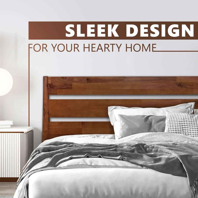 Acacia Emery Solid Wood Bed Frame - Stylish and Durable Acacia Wood Design for Your Bedroom - Megsu