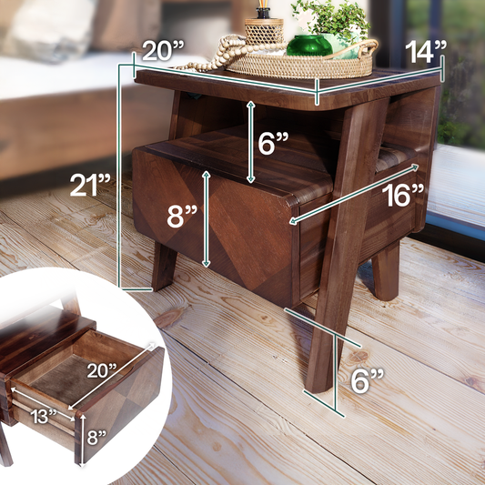 Rorns Rum Nightstand with drawer