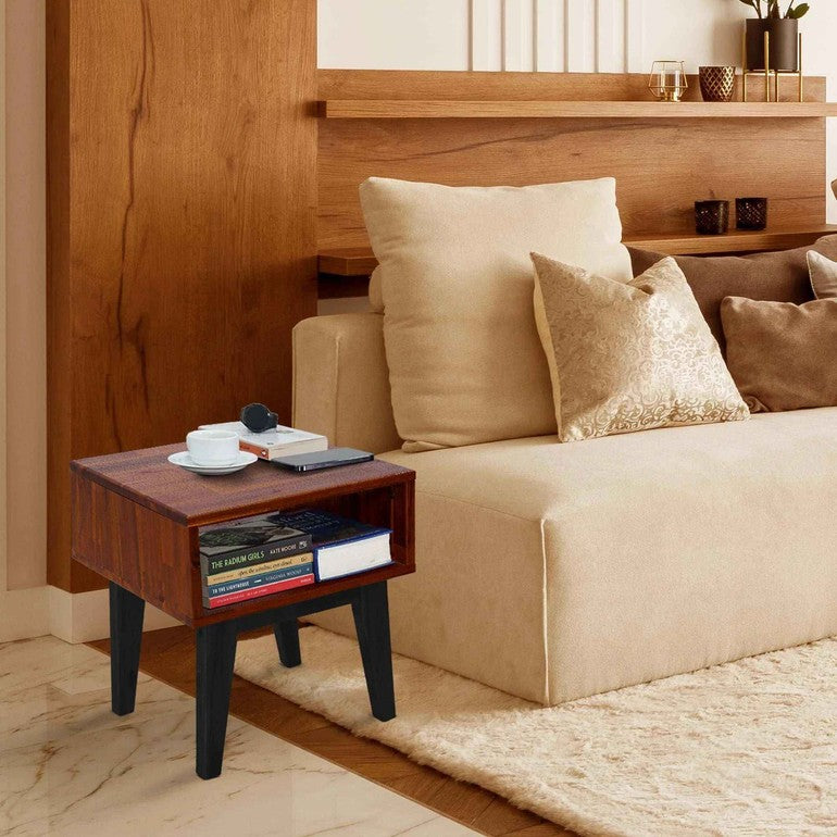 Acacia Serena Solid Wood Nightstand - Elegant and Durable Bedside Storage - Megsu