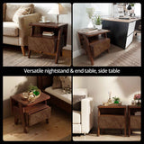 Rorns Rum Nightstand with drawer - Megsu