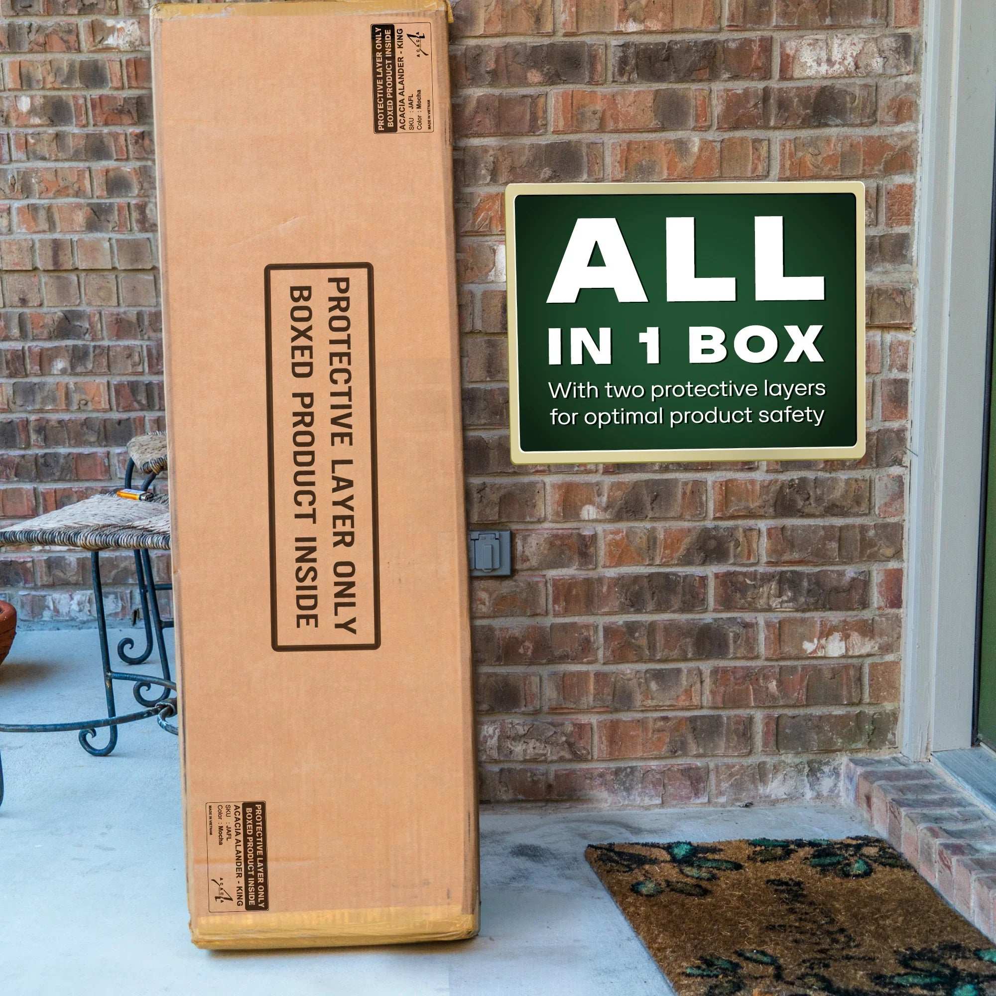 Acacia Alander Deluxe Wood Platform Bed Frame - Megsu