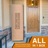 Megsu Bosk Acacia Wood Bed Frame with Headboard,  King & Queen Size Fluted Pattern Inspired, Mid-Century Modern Style Platform Bed – FSC Certified, Noise-Free, Easy Assembly, No Box Spring Needed