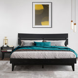Aurora Solid Wood Bed Frame and Matching Nightstand Bedroom Set
