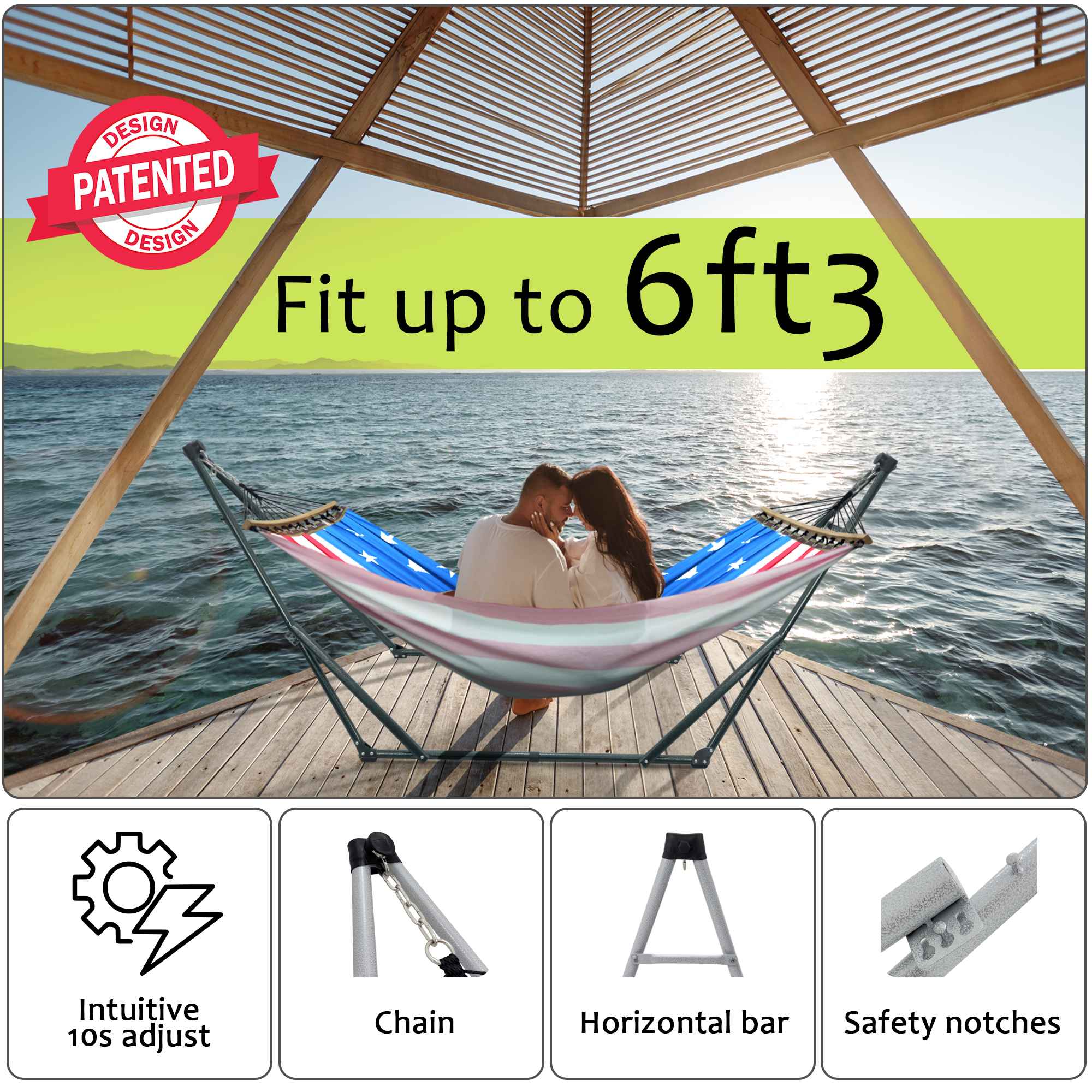 Green Frame / American Flag