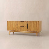 Mueble de TV de madera acanalada Megsu Bosk