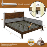Acacia Serenity Deluxe Wood Platform Bed Frame