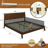 Acacia Serenity Deluxe Wood Platform Bed Frame