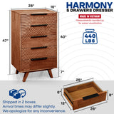 Acacia Harmony Dresser with 5 Drawers for Stylish Storage Solutions