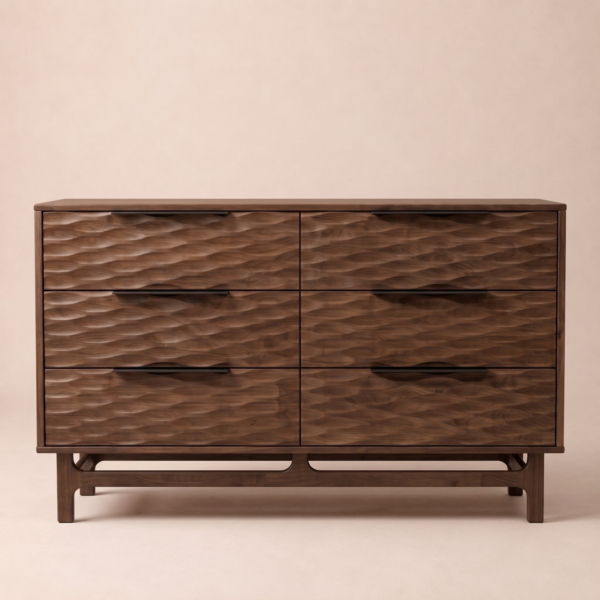 Elara Solid Wood Dresser with 6 Drawers