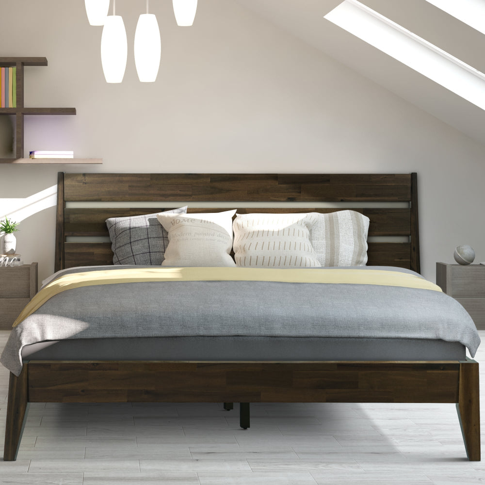 Cadre de lit plateforme en bois de luxe Emery