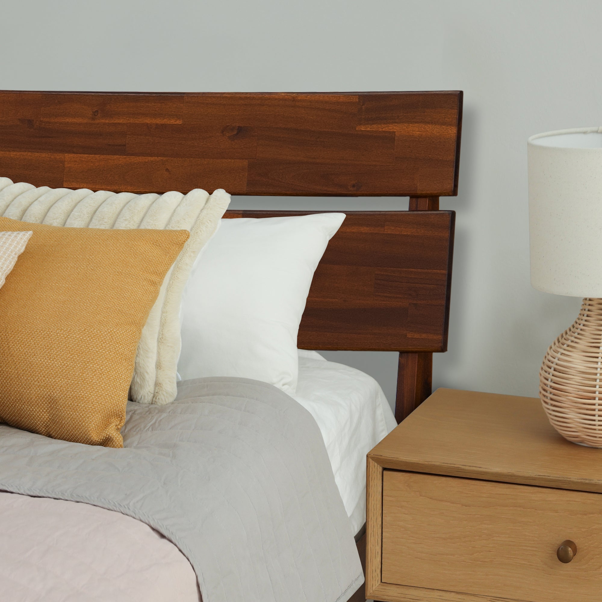 Cadre de lit plateforme en bois Aurora Deluxe