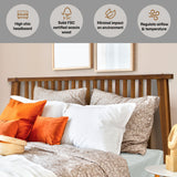 Cadre de lit plateforme en bois de luxe Kaylin
