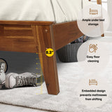 Cadre de lit plateforme en bois de luxe Kaylin