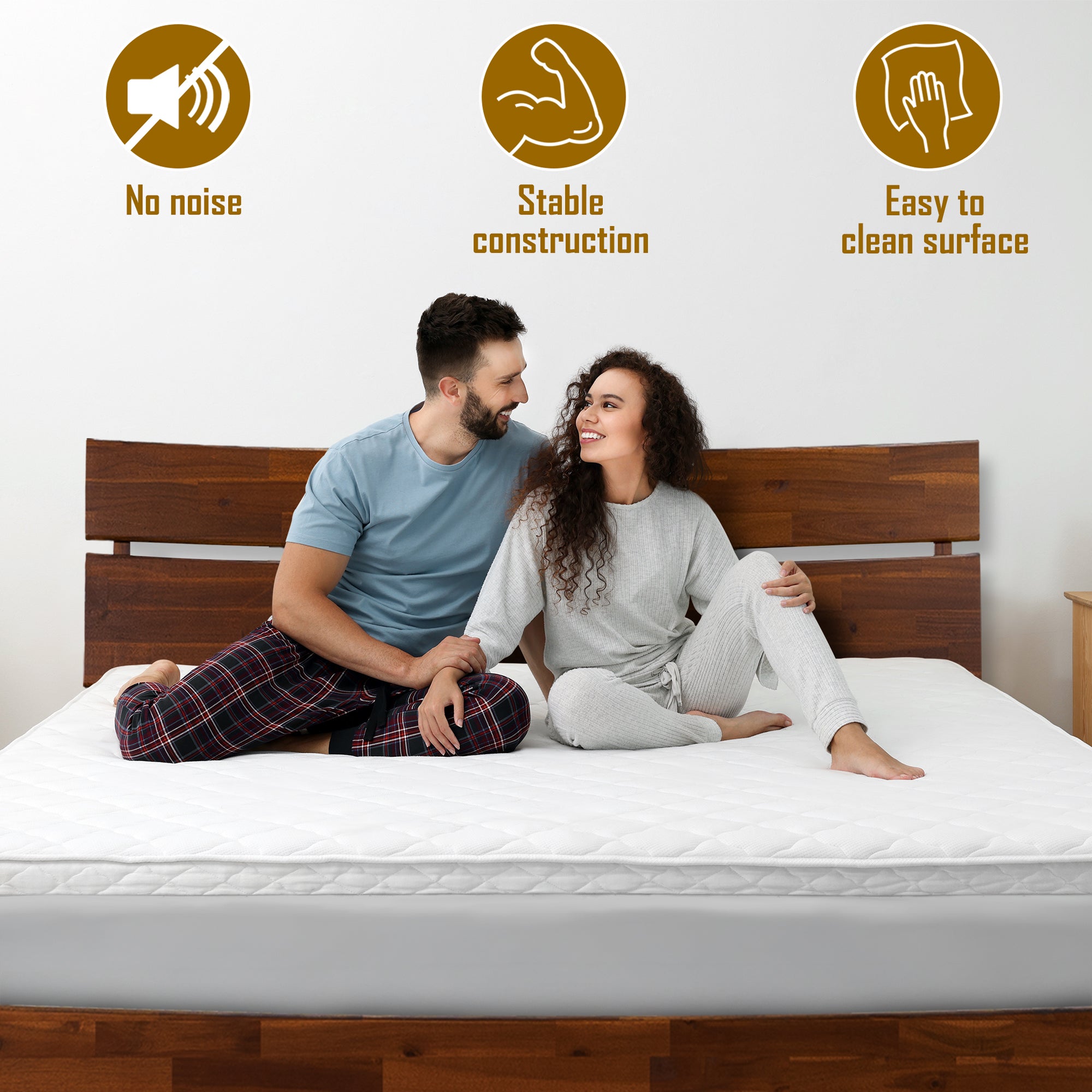 Cadre de lit plateforme en bois Aurora Deluxe