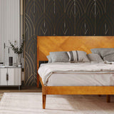 Rorns Gazelle Platform Bed Frame With Headboard - Megsu