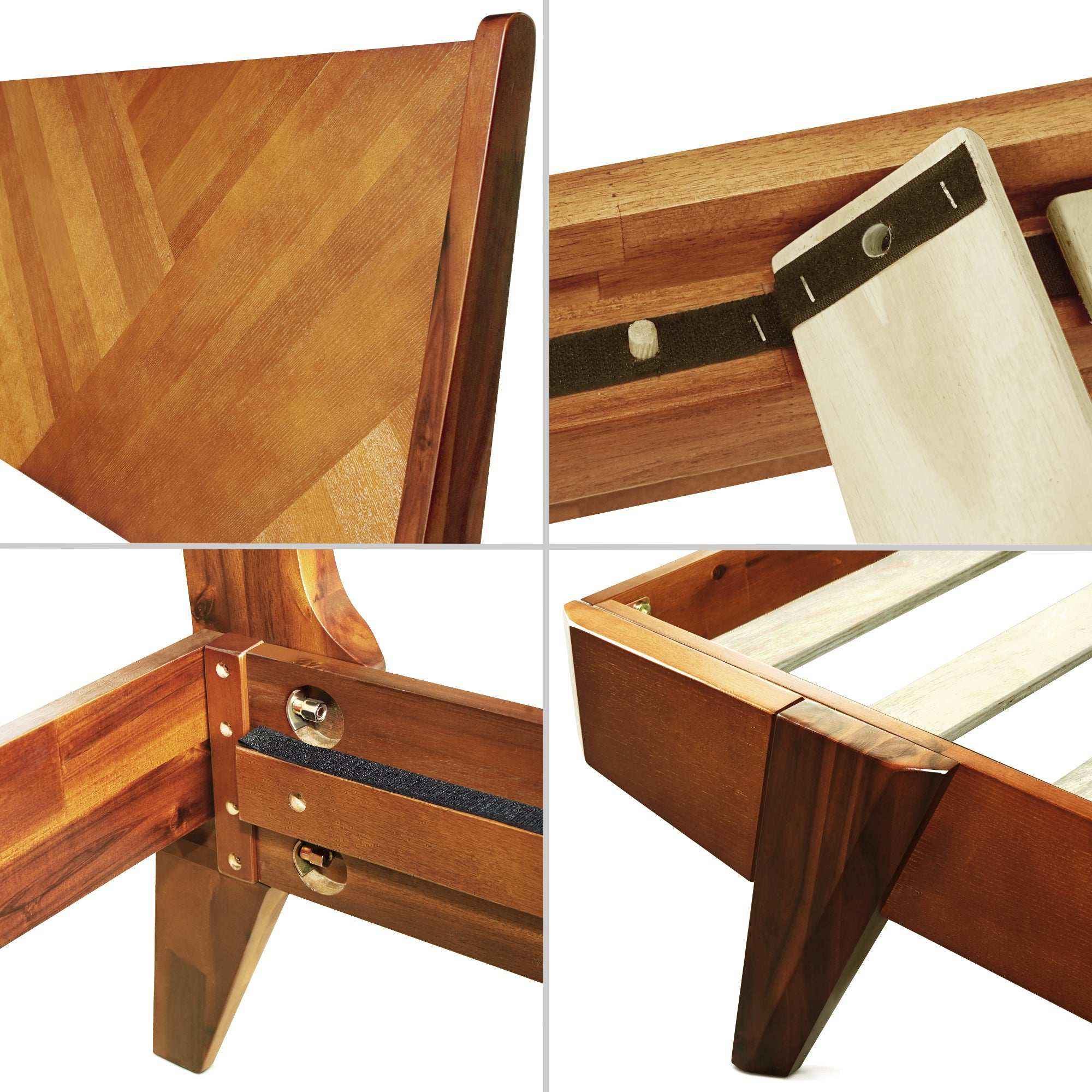 Rorns Gazelle Platform Bed Frame With Headboard - Megsu