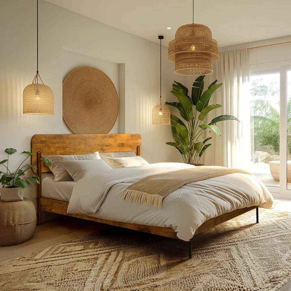 Frida Deluxe Solid Wood Bed Frame - Premium Quality Craftsmanship and Timeless Elegance - Megsu