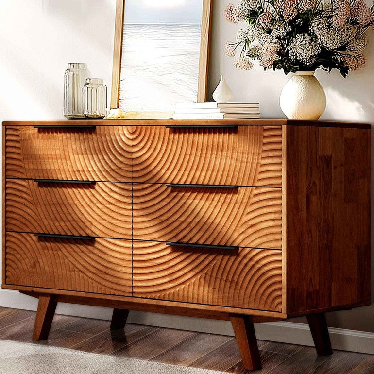 Acacia Harmony Dresser with 6 Drawers - Megsu