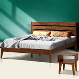 Acacia Emery Solid Wood Bed Frame & Nightstand Bedroom Set - Megsu