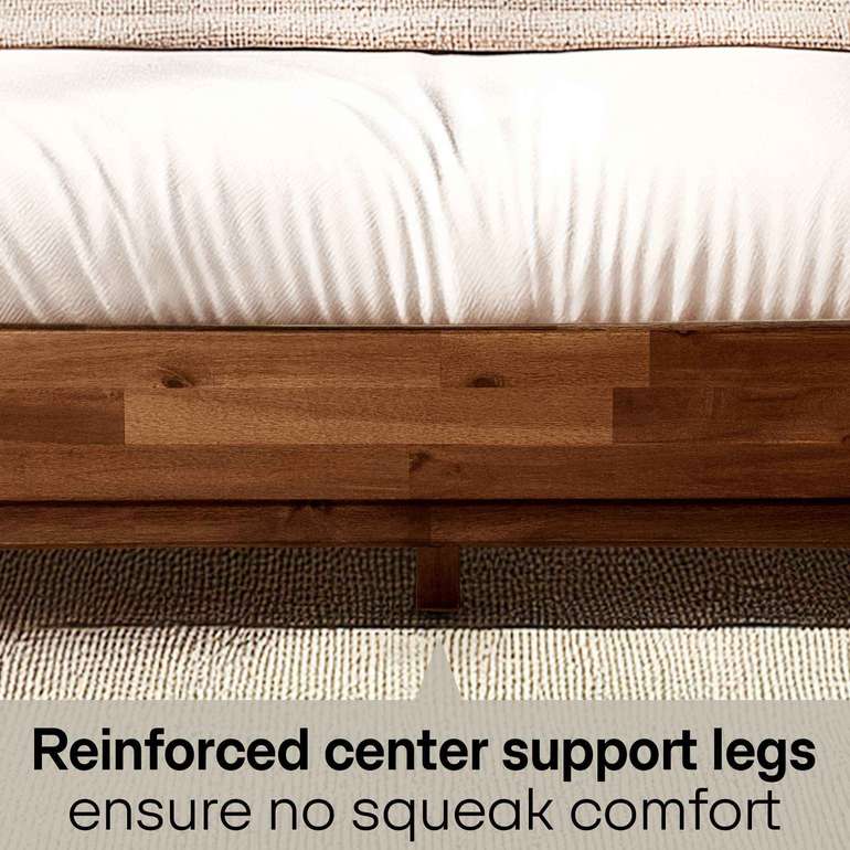 Acacia Aurora Deluxe Wood Platform Bed Frame - Megsu