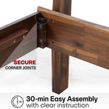 Acacia Aurora Deluxe Wood Platform Bed Frame - Megsu