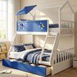 Navy Blue and White