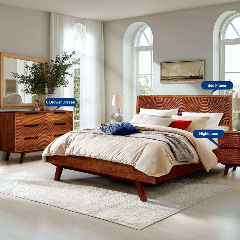 Acacia Harmony Dresser with 6 Drawers - Megsu