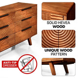 Acacia Harmony Dresser with 6 Drawers - Megsu