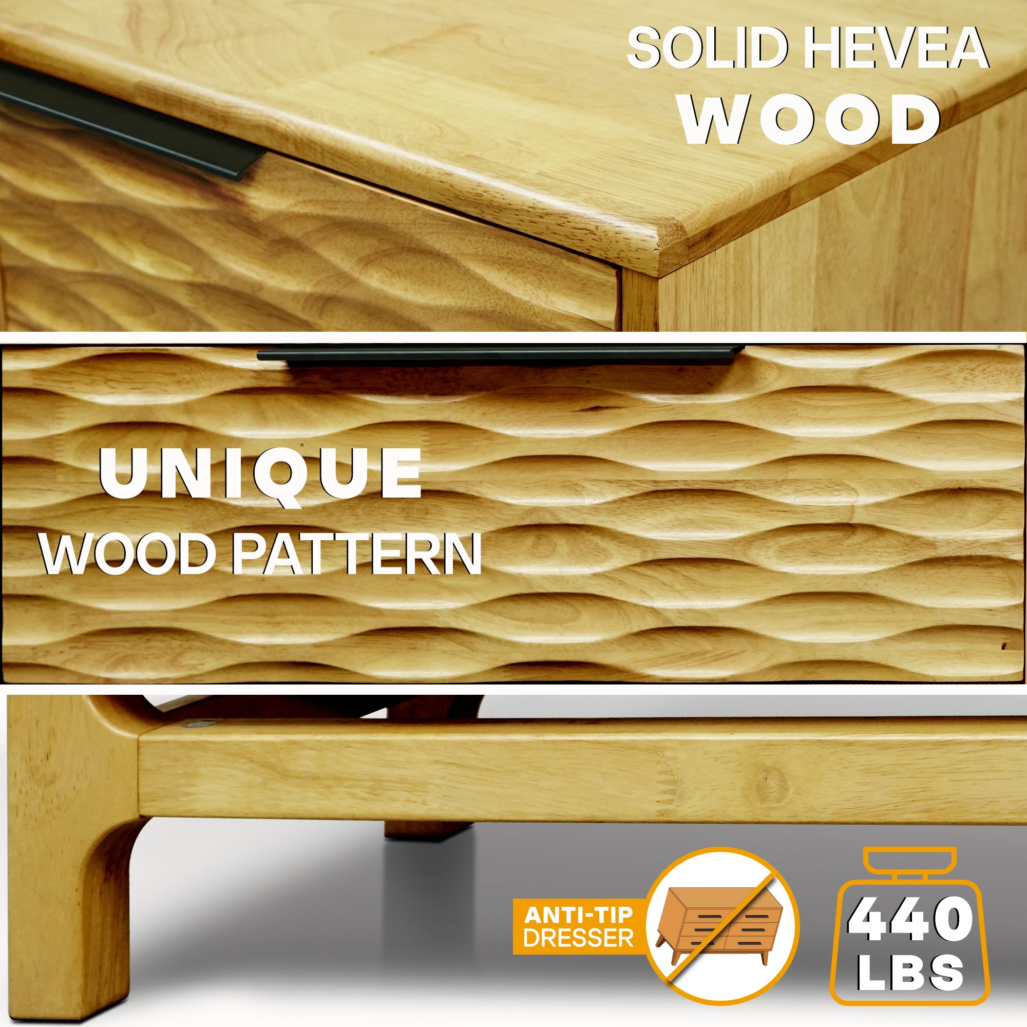 Acacia Elara Dresser with 5 Drawers for Stylish Storage Solutions