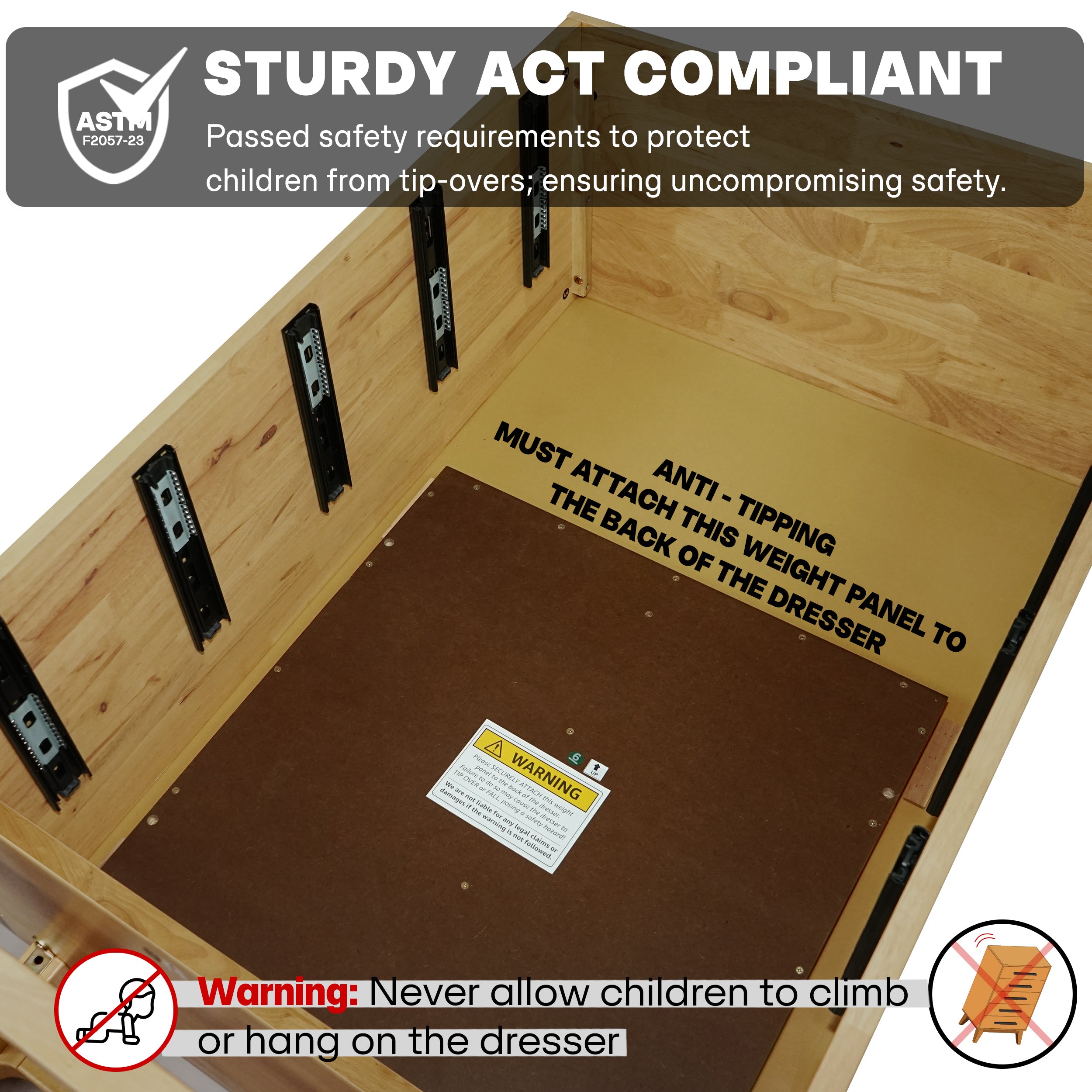 Acacia Elara Dresser with 5 Drawers for Stylish Storage Solutions