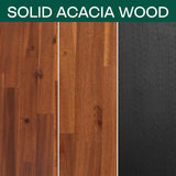 Acacia Callisto Solid Wood  Bed Frame and Nightstand Bedroom Set - Megsu