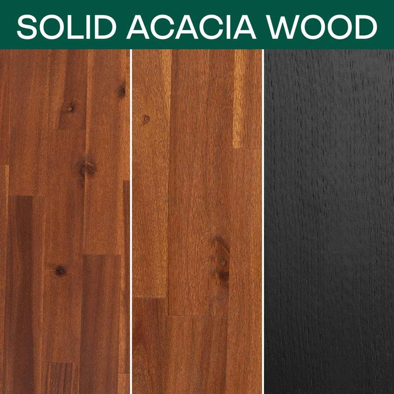 Acacia Emery Solid Wood Bed Frame & Nightstand Bedroom Set - Megsu