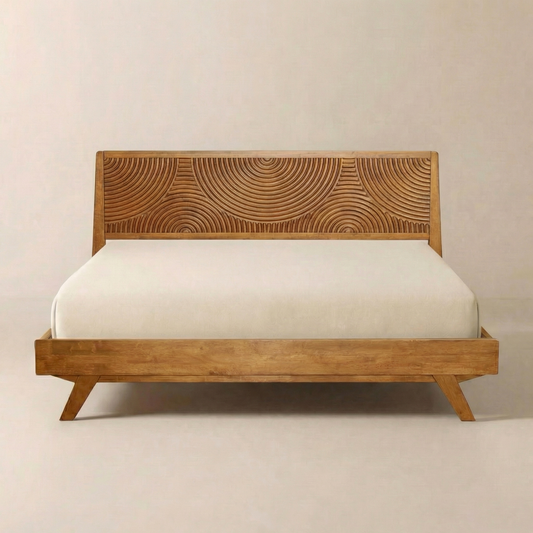 Harmony Solid Wood Bed Frame with headboard