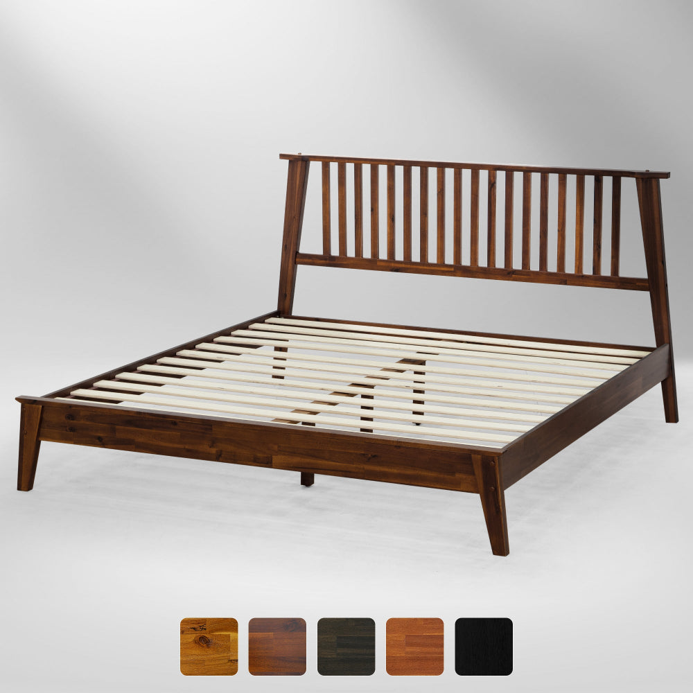 Cadre de lit plateforme en bois de luxe Kaylin